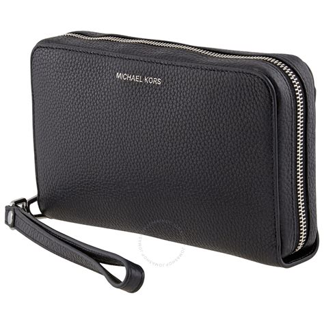 michael kors zip around wallet black|michael kors phone wallet crossbody.